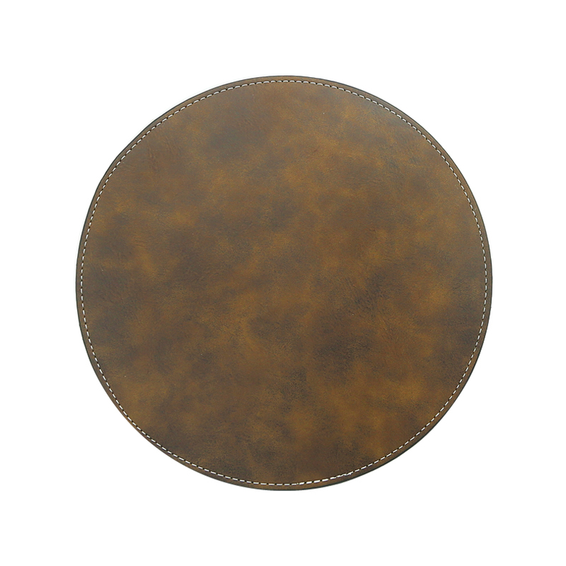 লেজারেবল লেথারেট রাউন্ড মাউস প্যাড 20*20cm