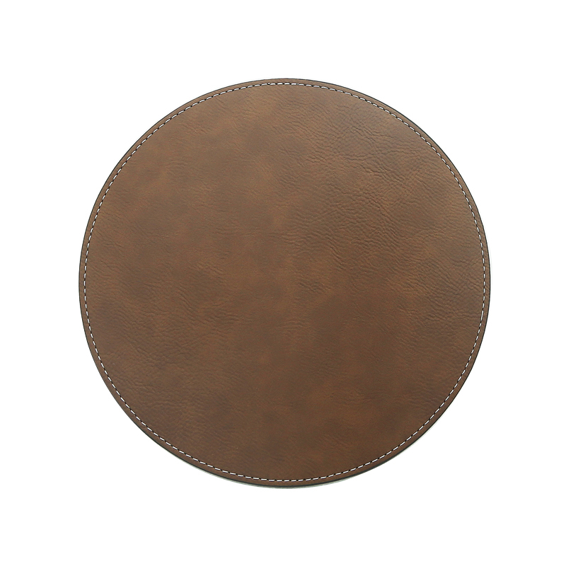 লেজারেবল লেথারেট রাউন্ড মাউস প্যাড 20*20cm