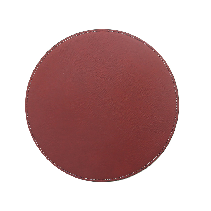লেজারেবল লেথারেট রাউন্ড মাউস প্যাড 20*20cm