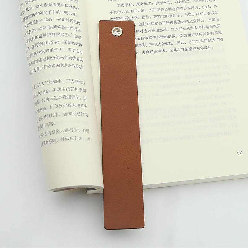 Laserable Leatherette দীর্ঘ আকৃতি বুকমার্ক