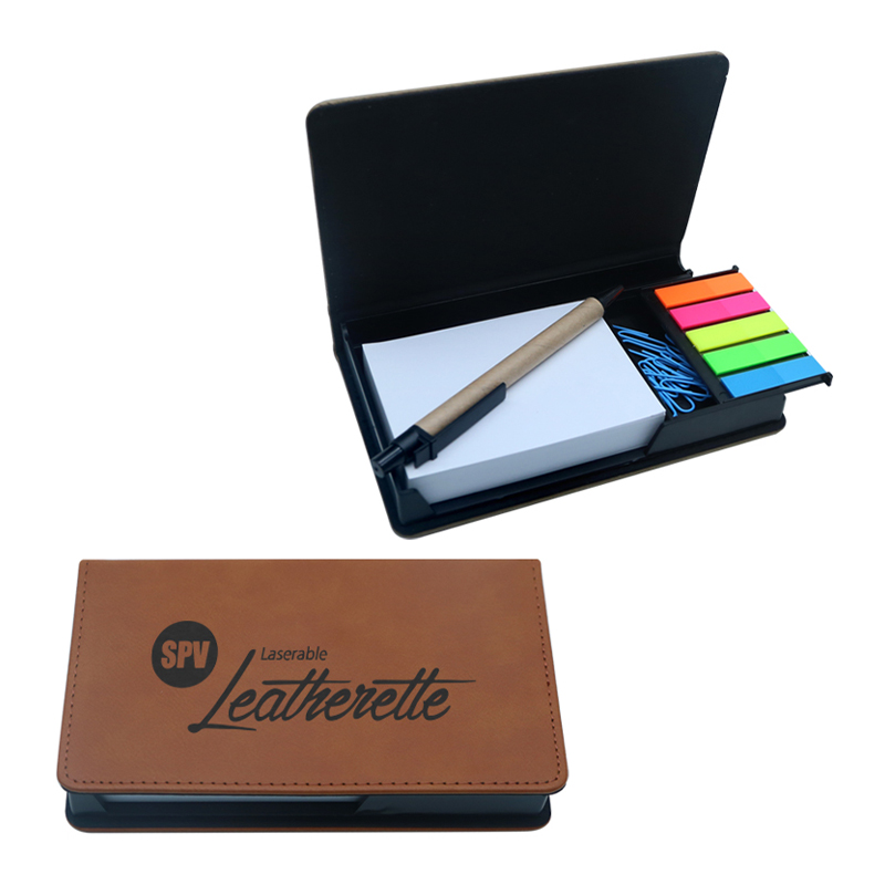 Laserable Leatherette আয়তক্ষেত্র নোটপ্যাড হোল্ডার