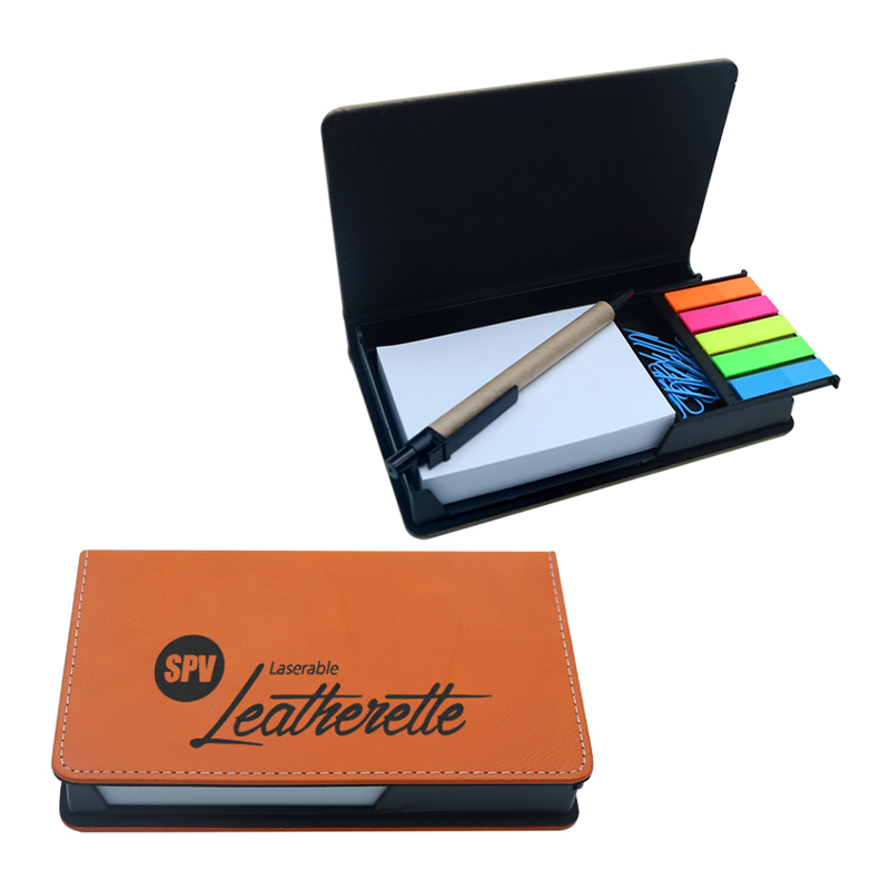 Laserable Leatherette আয়তক্ষেত্র নোটপ্যাড হোল্ডার