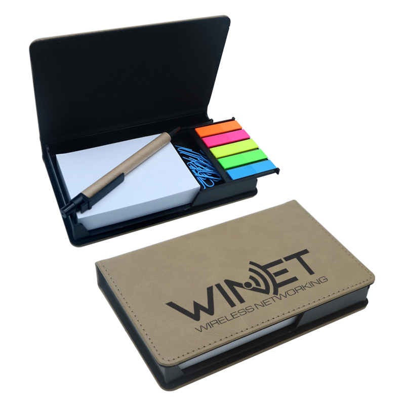 Laserable Leatherette আয়তক্ষেত্র নোটপ্যাড হোল্ডার