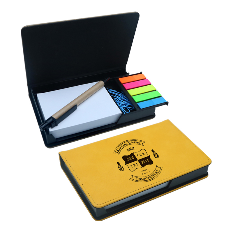 Laserable Leatherette আয়তক্ষেত্র নোটপ্যাড হোল্ডার
