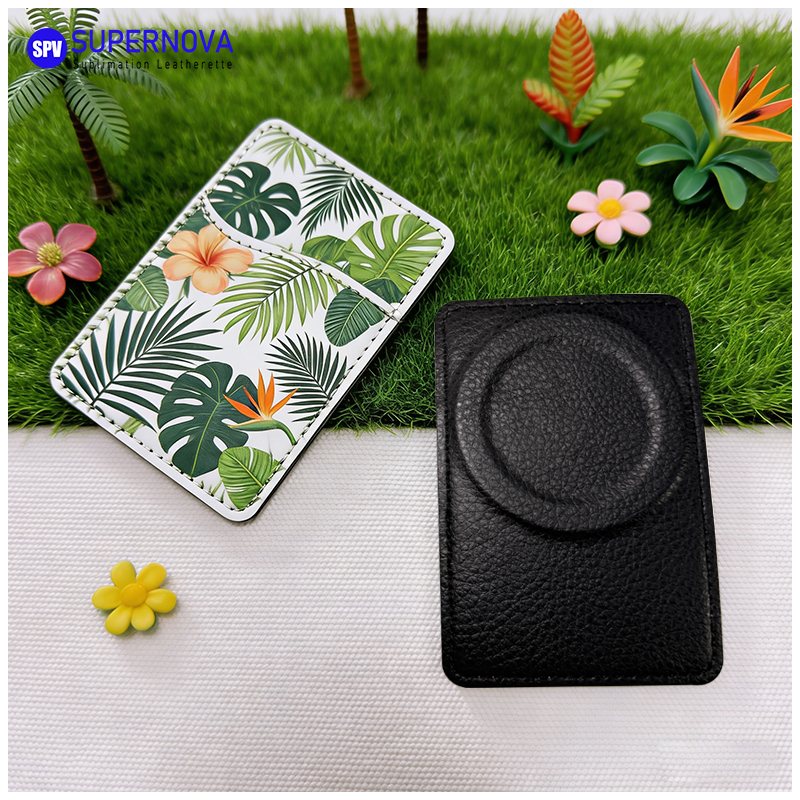 চুম্বক সহ পরমানন্দ লেথারেট ফোন কার্ড হোল্ডার
