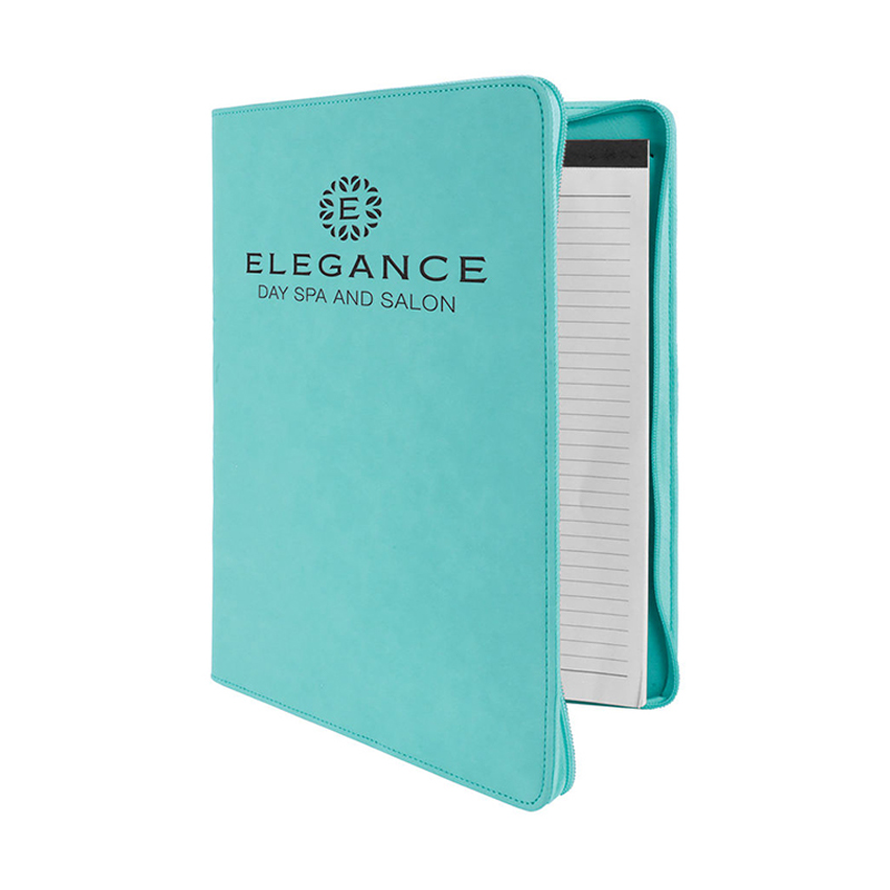 জিপার সহ 9 1/2' × 12' লেদারেট পোর্টফোলিও