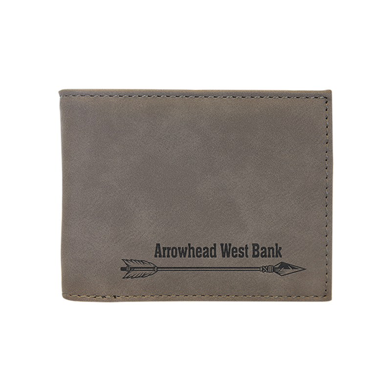 Laserable Leatherette দ্বি-ভাঁজ ওয়ালেট w/ফ্লিপ আইডি প্রদর্শন Laserable Leatherette দ্বি-ভাঁজ ওয়ালেট w/ফ্লিপ আইডি প্রদর্শন